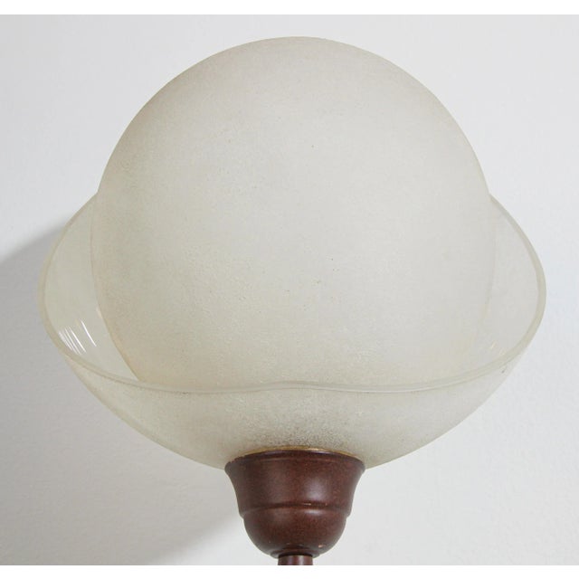 1980s Italian Postmodern Sculptural Flower Floor Lamps, Frosted Glass, Set of 3 For Sale - Image 12 of 15