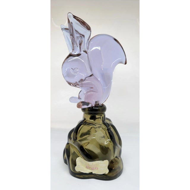 Archimede Seguso Murano Glass Girolamo Luxardo Italian Red Wine Blown Glass Decanter (Empty) 1960's Gorgeous A. Seguso...