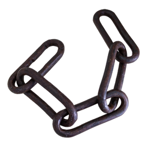 Primitive Hand Forged Iron Logging Chain or Ship Anchor Chain