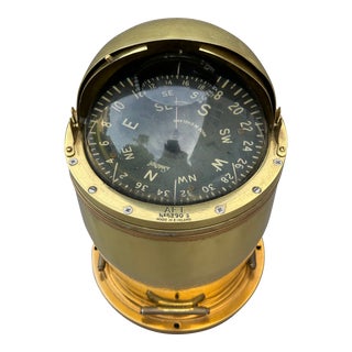 Antique Sestrel England Kenyon Aft No. 6290s Brass Maritime Binnacle Compass 10" For Sale