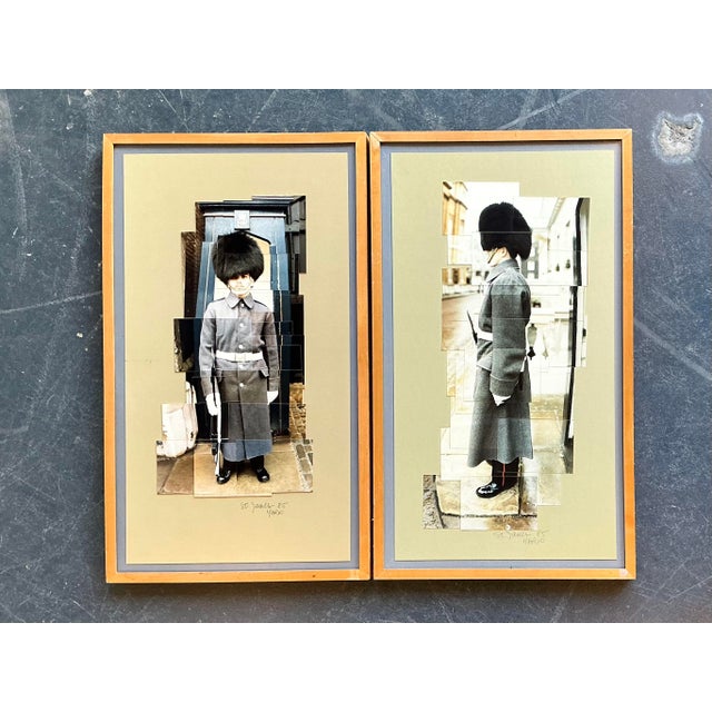 Contemporary Vintage Original 1980s Collage on Paper - Set of 2 For Sale - Image 3 of 12