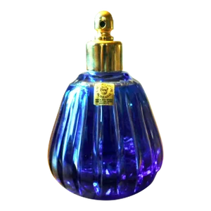 1940s Blue Cut to Clear Caesar Crystal Perfume Bottle