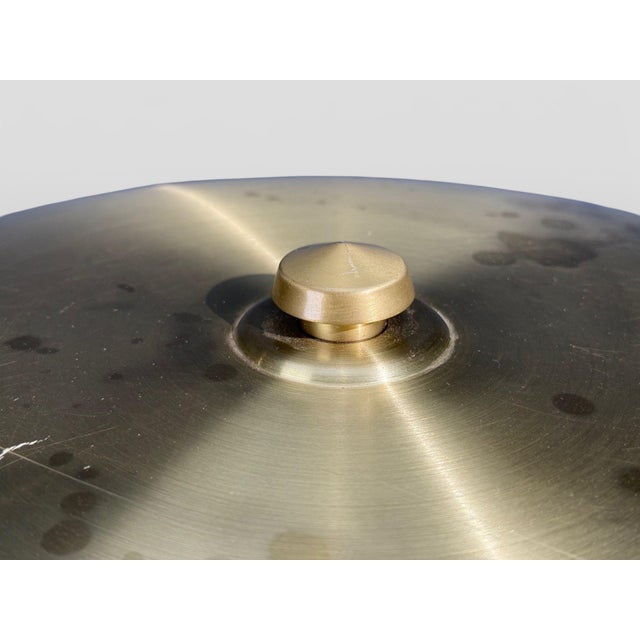 Hövik Lys, Large Table Lamp, Brass Sheet, Norway, 1970s For Sale - Image 9 of 9