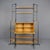 Mid Century Italian Free Standing Blond Wood and Black Metal Shelf Cabinet For Sale - Image 4 of 12