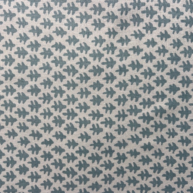 2020s Sister Parish Burmese in Seafoam Linen Cotton Fabric- 6 Yards For Sale - Image 5 of 7