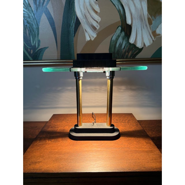 1980s Memphis Style Bankers Desk Lamp by Robert Sonneman for George Kovacs For Sale - Image 10 of 12