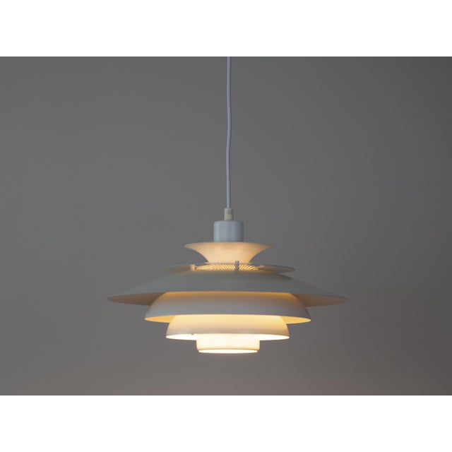 Vintage Danish Verona Pendant Lamp by Kurt Wiborg for Jeka, 1980s For Sale - Image 4 of 10