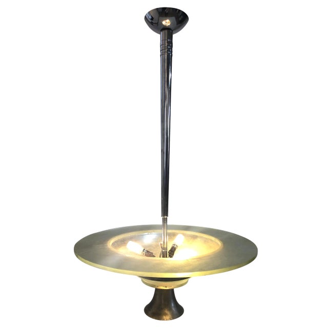 The glass panels are the originals. Glass panels cast in sand glass. The metal parts are still in their original chrome,...