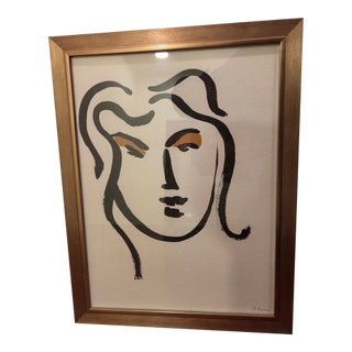 Soicher Marin "Friday Night Eyeshadow" Framed Print for One Kings Lane - After M. Racine For Sale
