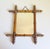 Wood Antique French Faux Bamboo Wall Mirror, 14" X 16", 1920s For Sale - Image 7 of 10
