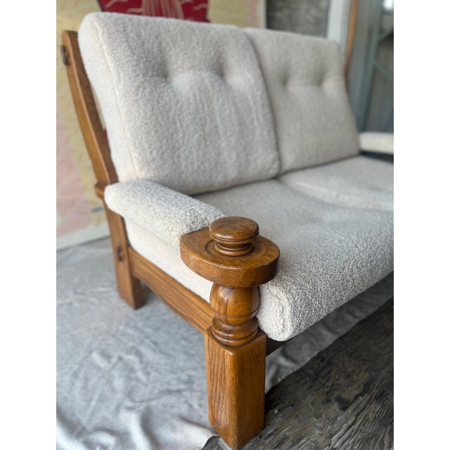 "This stunning Mid-Century Modern loveseat is the perfect blend of timeless style and cozy texture. Featuring a richly...