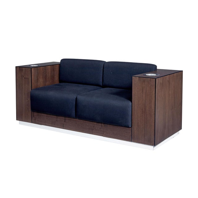 Walnut Sofa with Kaelo Wine Coolers For Sale - Image 13 of 14