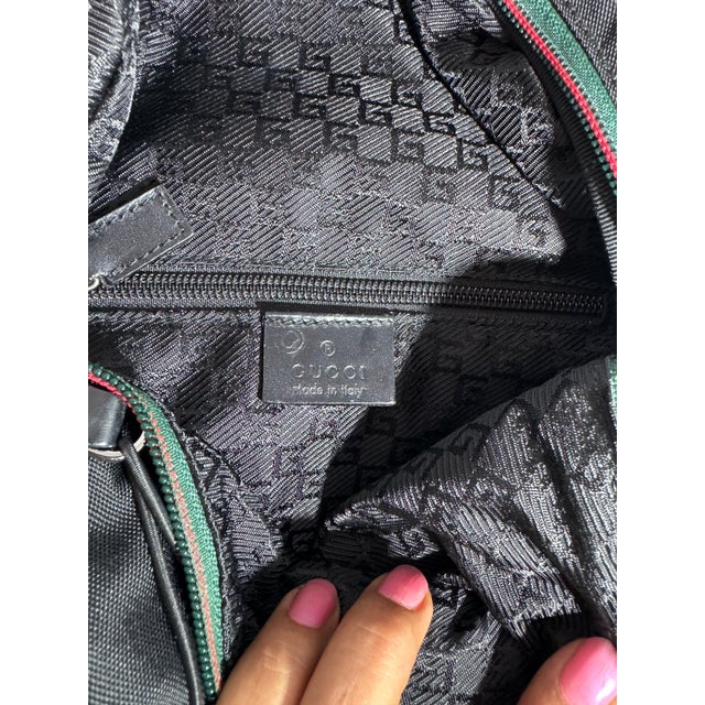 Gucci Vintage Black Nylon , Small Eden Day Back Pack Black, Made in Italy For Sale - Image 9 of 18