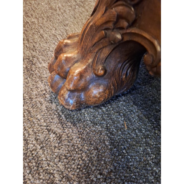 Early 20th Century Walnut Dutch Bombe Breakpoint Cabinet With Claw Feet For Sale - Image 13 of 18