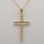 Metal Lab Diamond Cross Pendant in Solid 14k Gold – 3mm Elegant Minimalist Jewelry For Sale - Image 7 of 7