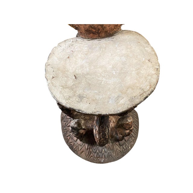 Museum Quality Vintage Orator's Stool (Teket) Litmus People Papua New Guine 55" H For Sale - Image 11 of 12