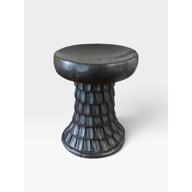 Black Vintage Tribal Nobility Bamileke Stool/Table Cameroon 15" H For Sale - Image 8 of 10