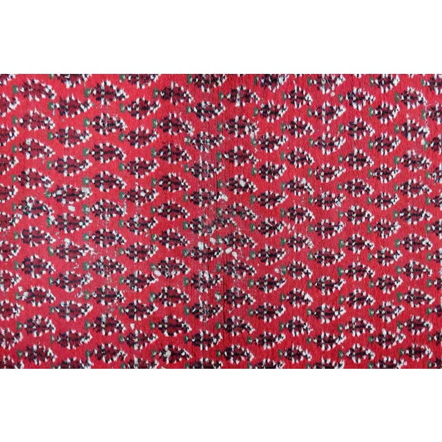 White 1970s Handmade Vintage Indian Seraband Rug 3' X 5.1' For Sale - Image 8 of 11