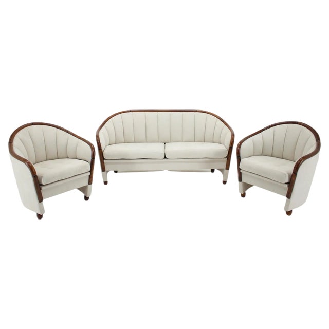 Living Room Set in the Style of Gio Ponti, Italy, 1950s, Set of 3 For Sale