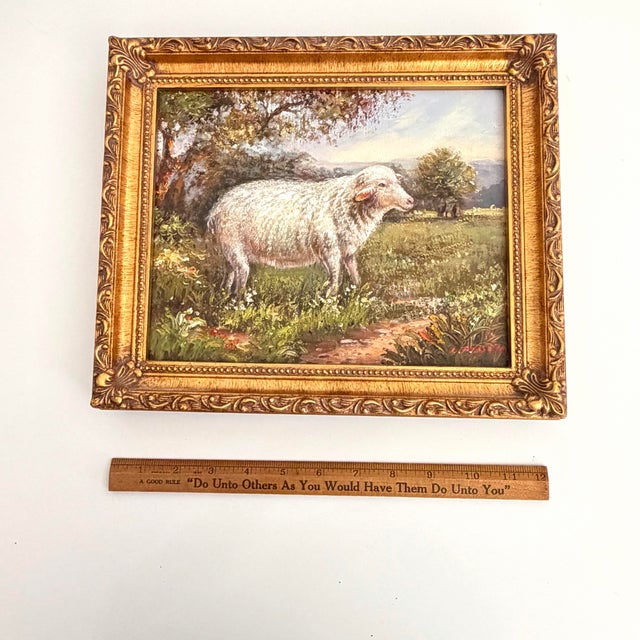 21st Century Pastoral Landscape With Sheep For Sale - Image 9 of 9