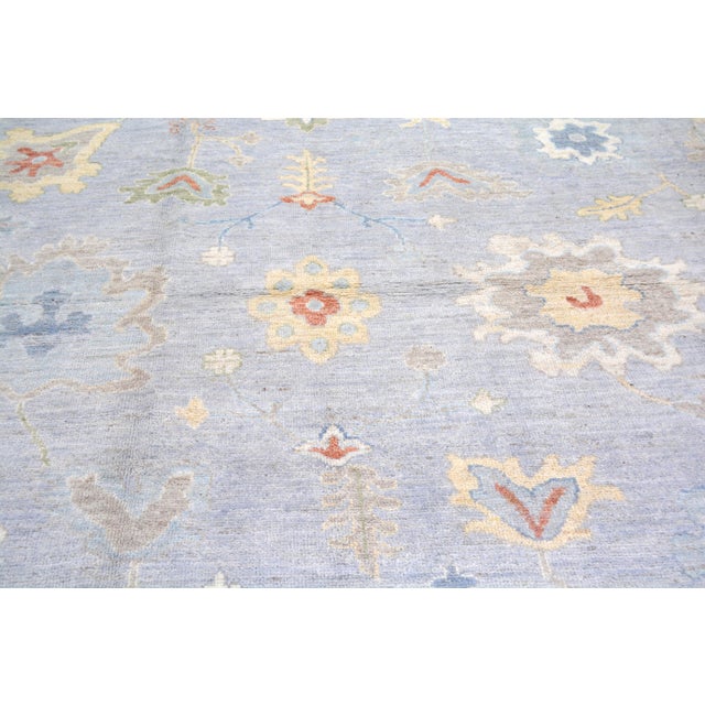 2020s Turkish Oushak Hand Knotted Wool Rug, 9'x12' For Sale - Image 5 of 5