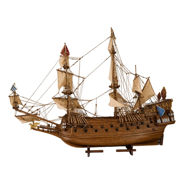 Large Model of the Ship La Couronne French Vessel, 1636 For Sale