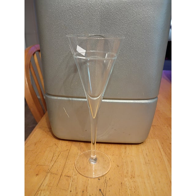 Limited Edition Set of 4 Crystal Champagne Flutes Crate & Barrel Callaway Collection - Set of 4 For Sale - Image 10 of 10