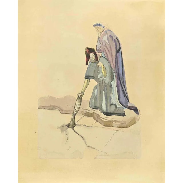 Salvador Dalí, The Traitor of Montaperti, Woodcut, 1963 For Sale - Image 4 of 4