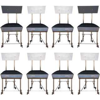 Late 20th Century Modernist Dining Chairs- Set of 8 For Sale