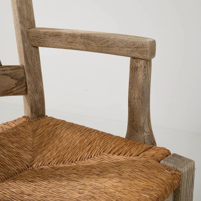 Wood Vintage Belgian Oak Dining Chairs, Set of 4 For Sale - Image 7 of 12