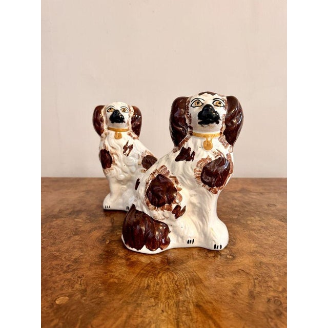 Antique Staffordshire Dogs, 1900, Set of 2 For Sale - Image 3 of 6