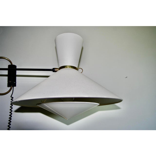 Large Double-Arm Wall Sconce by Robert Mathieu, France, 1950 For Sale - Image 4 of 13