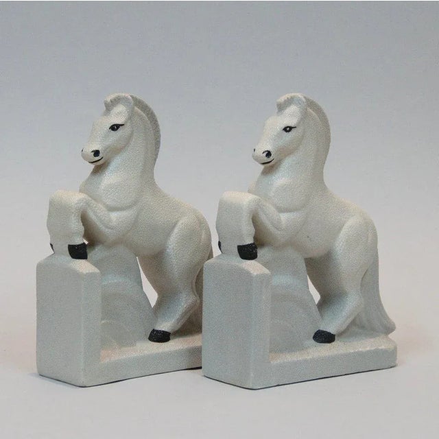 Vintage Art Deco Bookends Attributed to Colette Goueden, Set of 2 For Sale - Image 6 of 6