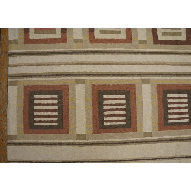 1960s Antique Indian Dhurrie Rug For Sale - Image 5 of 9