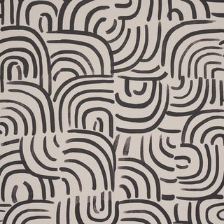 SAMPLE - Schumacher x Backdrop New Beat Wallpaper In Carbon For Sale