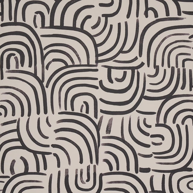 SAMPLE - Schumacher x Backdrop New Beat Wallpaper In Carbon For Sale
