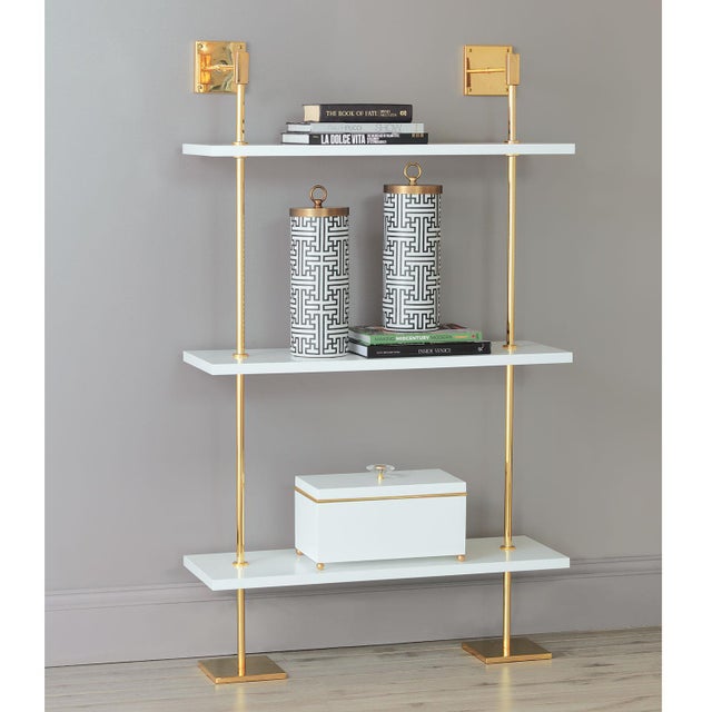 Marais 3Tier White & Gold Shelf Chairish