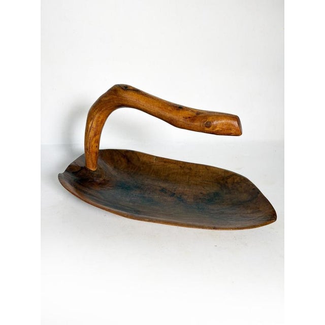 Handcrafted Olive Wood Fruit Basket, France, 1950s For Sale - Image 10 of 11
