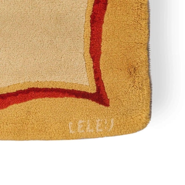 Rug & Kilim Signed Paule Leleu Vintage Art Deco Rug in Gold With Florals - Rug & Kilim For Sale - Image 4 of 4