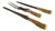 19th Century Hand-Carved Bone Alligator Handled Culinary Carving Set - Set of 3 For Sale