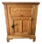 Vintage 1910s Alaska Ice Box Wood Cabinet With Carved Details For Sale