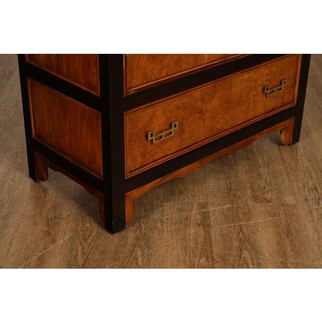 Century Chin Hua Furniture Asian Style Burl Wood Cabinet Armoire For Sale - Image 12 of 18