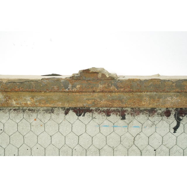 Wood Reclaimed Wormy Chicken Wire Glass Window 31.75 X 20.25 In. For Sale - Image 7 of 7
