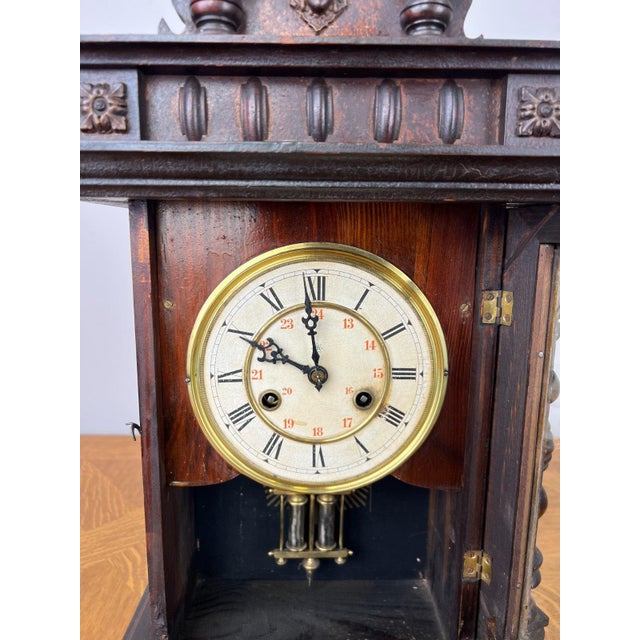 Vintage Junghans Wooden Mantel Clock For Sale - Image 17 of 18