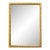 French Midcentury Rectangular Giltwood Mirror with Carved Ovoid Motifs For Sale