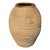 Antique Large 32" Mediterranean Textured Terracotta Olive Jar With Brown Glazed Rim For Sale