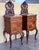 Antique French Mahogany Night Stands with marble top and crest, 1900, A Pair For Sale - Image 16 of 18