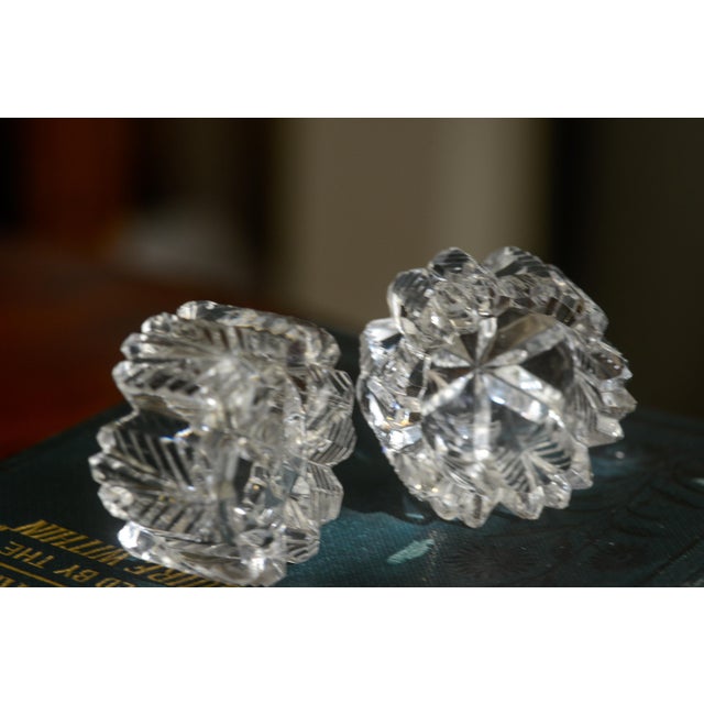 Antique Westmoreland Feather & Star Salt Cellars - Set of 2 For Sale In Washington DC - Image 6 of 10