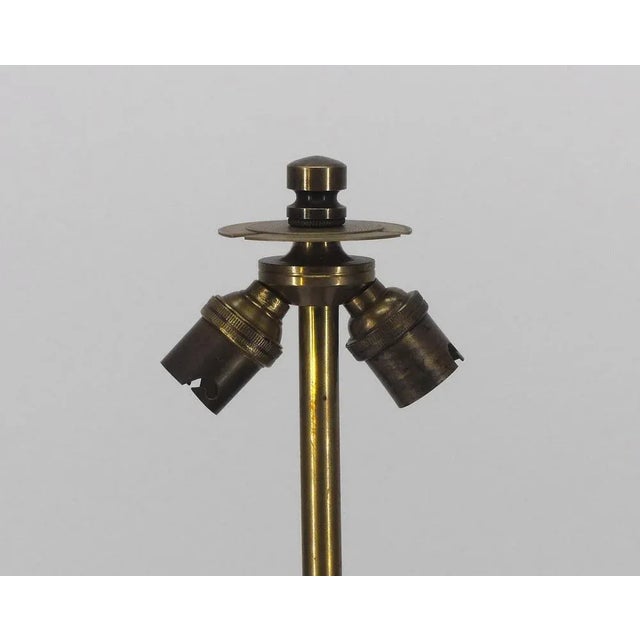 Gilt Brass Flower Lamp For Sale - Image 4 of 7