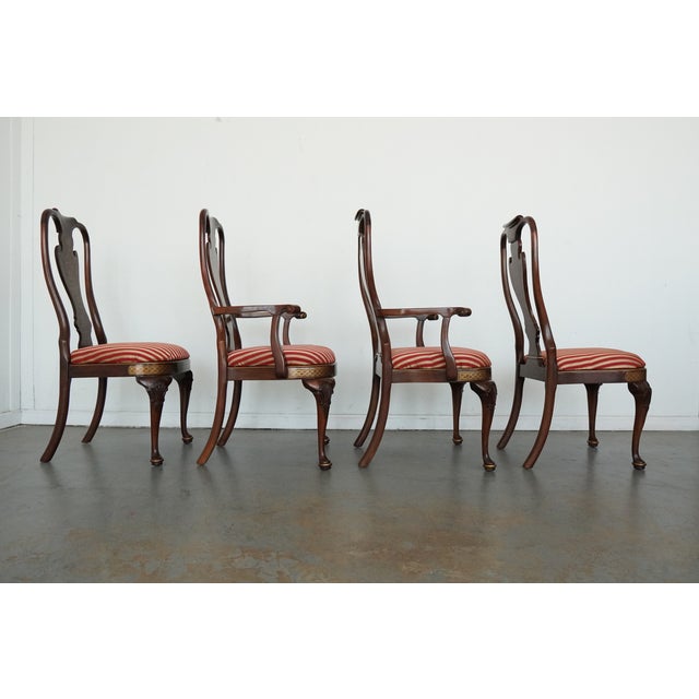 Wood Vintage Drexel Heritage Chinoiserie Dining Chairs (Set of 8) For Sale - Image 7 of 17